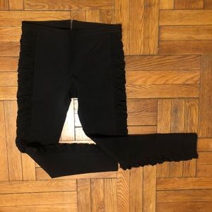 Burberry London black stretch ruched skinny pants